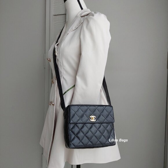 CHANEL Caviar Square Flap Bag - Picture 1 of 15